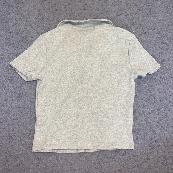 Gray button down top - Picture 4 of 5